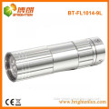 Factory Supply Promotional Metal 9 led Cheap Torch Flaslight with 3aaa Dry Battery